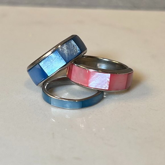 Silver Stacking Rings - Set of 3 Southwest Handmade Artisan Rings - Picture 5 of 16